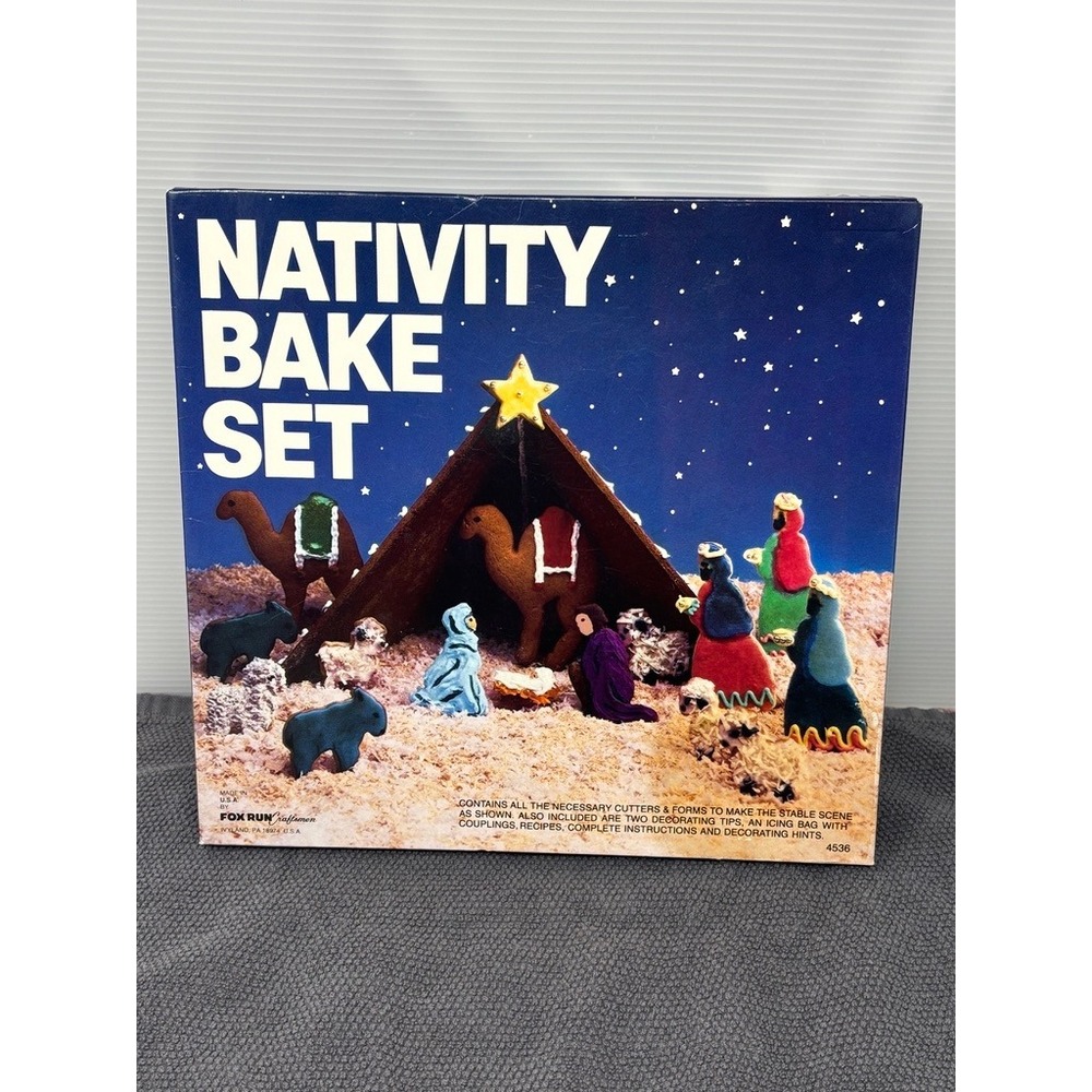Vintage Nativity Bake Set Cookie Cutters‎ 1991 Christmas Forms Fox Run Craftsman
